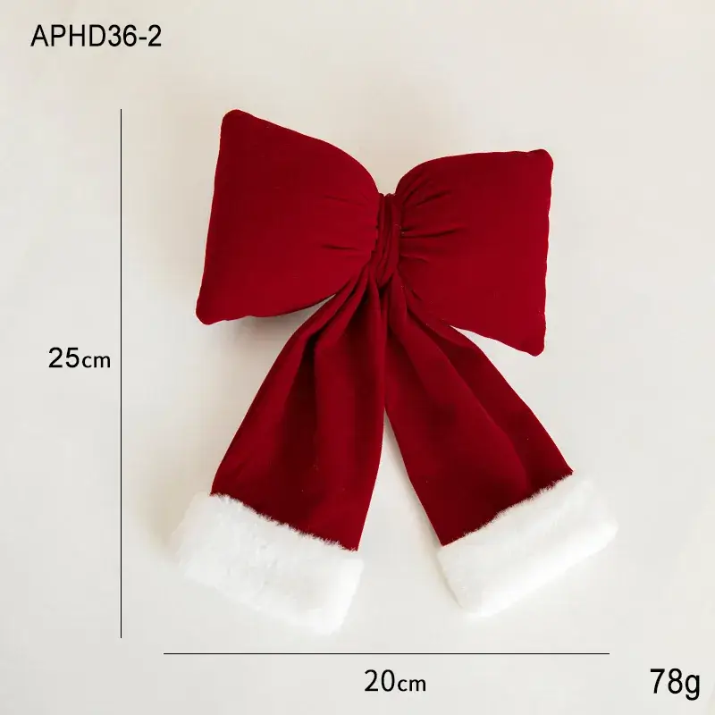 Red Flannelette Bow for Weddings & Christmas Decor - Image 10