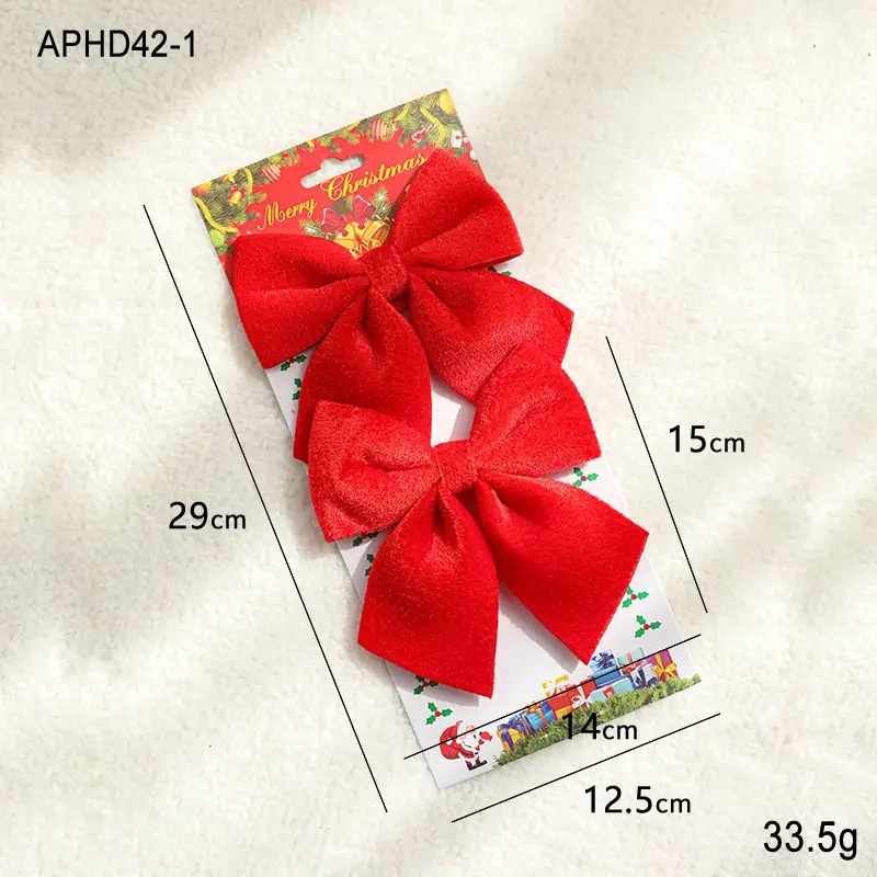 Red Flannelette Bow for Weddings & Christmas Decor - Image 7