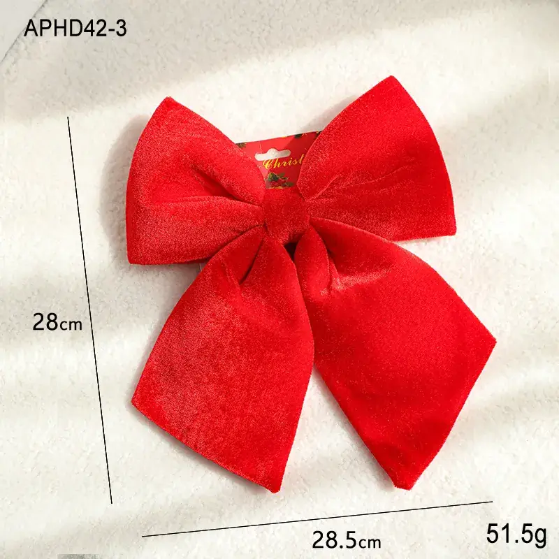 Red Flannelette Bow for Weddings & Christmas Decor - Image 9