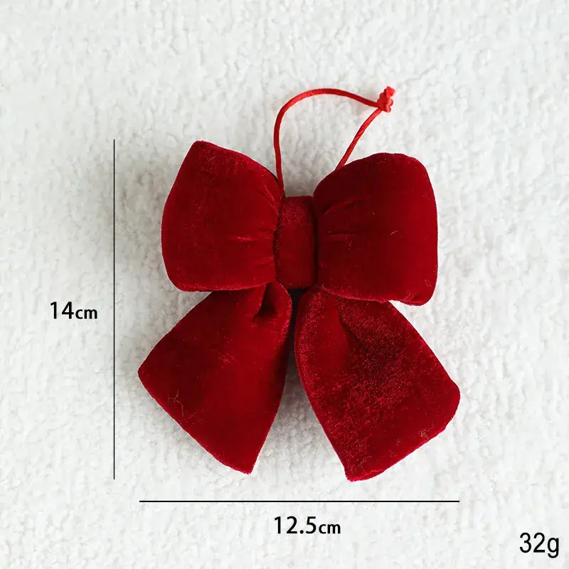 Red Flannelette Bow for Weddings & Christmas Decor - Image 4