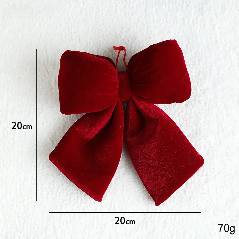 Red Flannelette Bow for Weddings & Christmas Decor - Image 5