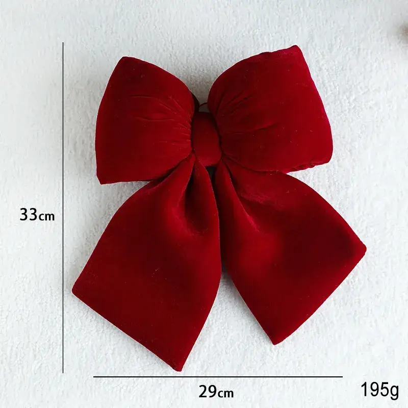 Red Flannelette Bow for Weddings & Christmas Decor - Image 6