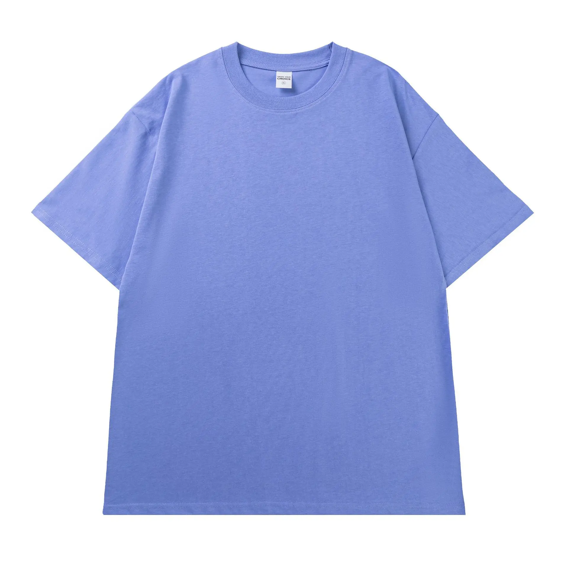 Pure Cotton Loose T-Shirt Pink Large Off-Shoulder - Image 10