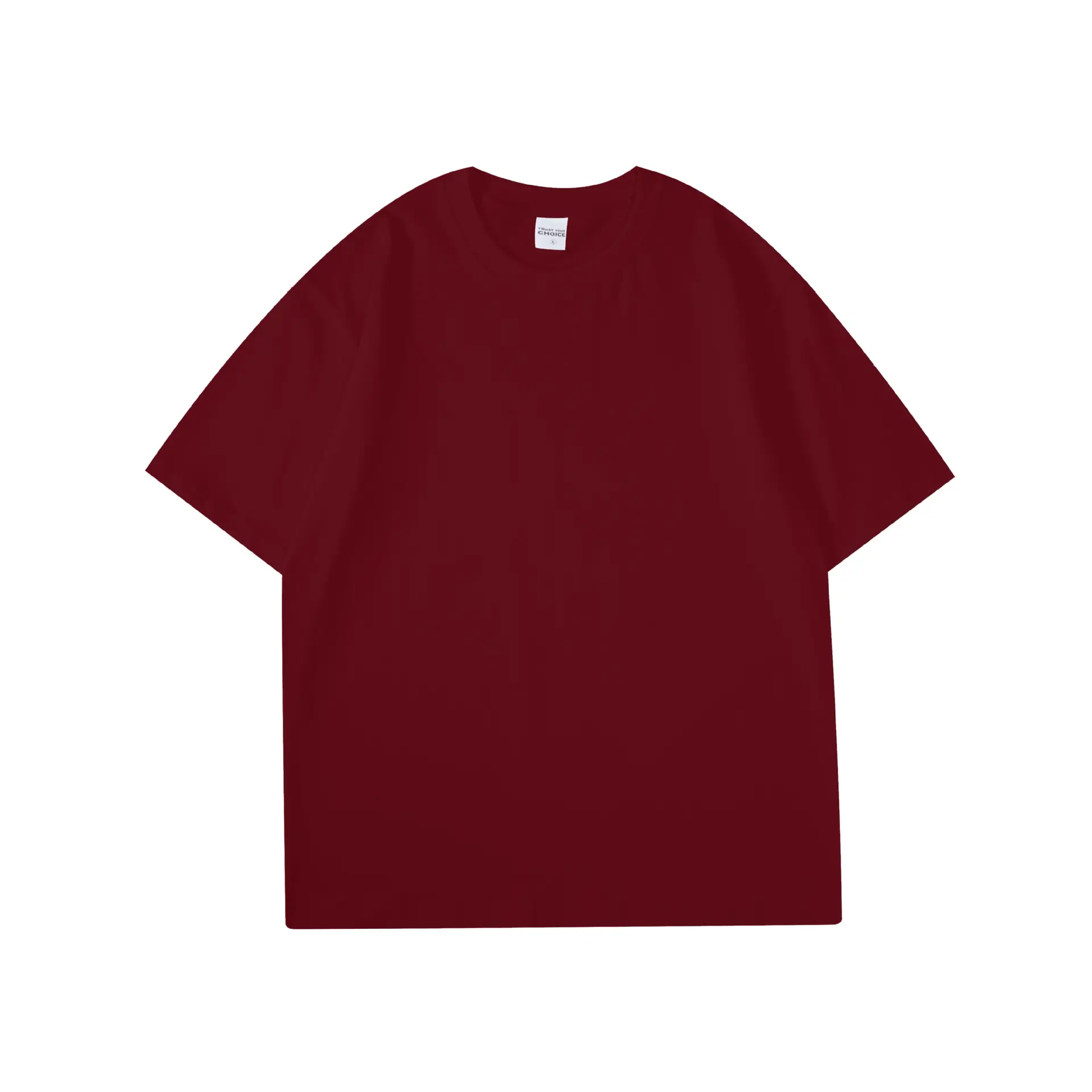 Pure Cotton Loose T-Shirt Pink Large Off-Shoulder - Image 14
