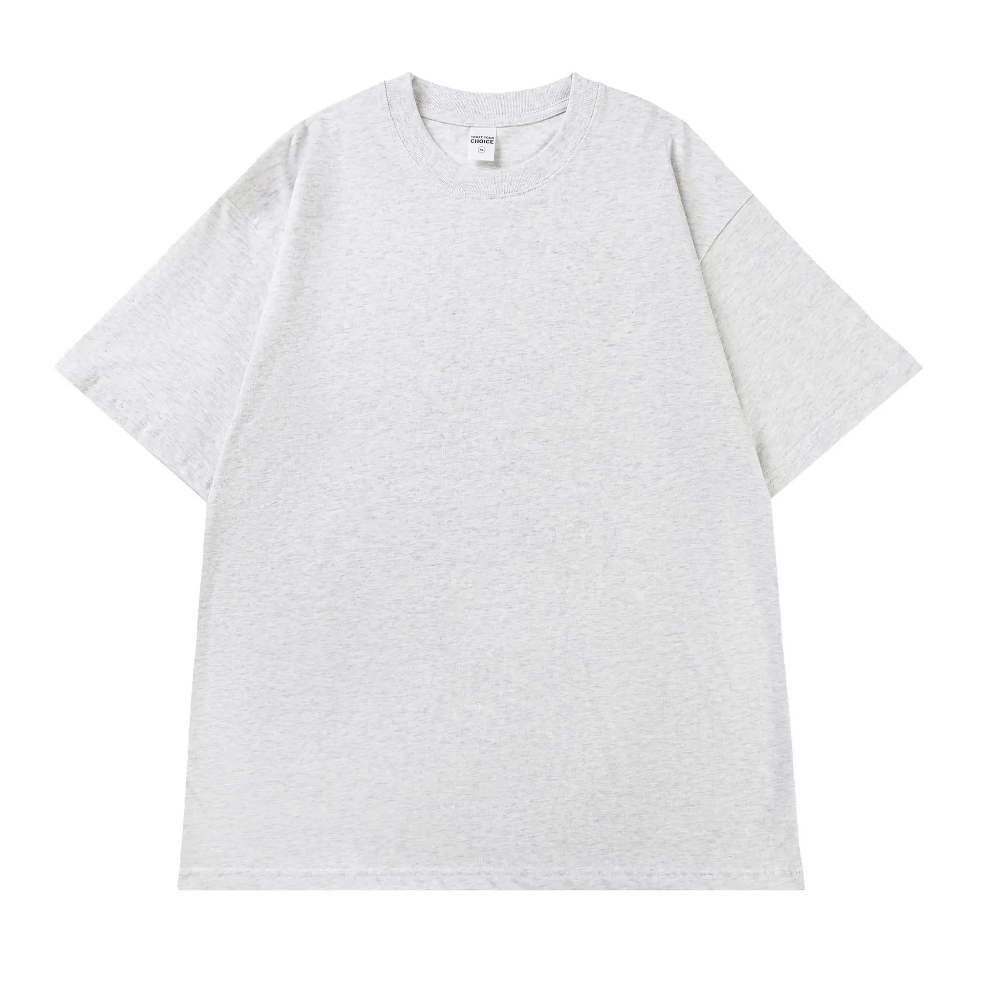 Pure Cotton Loose T-Shirt Pink Large Off-Shoulder - Image 2