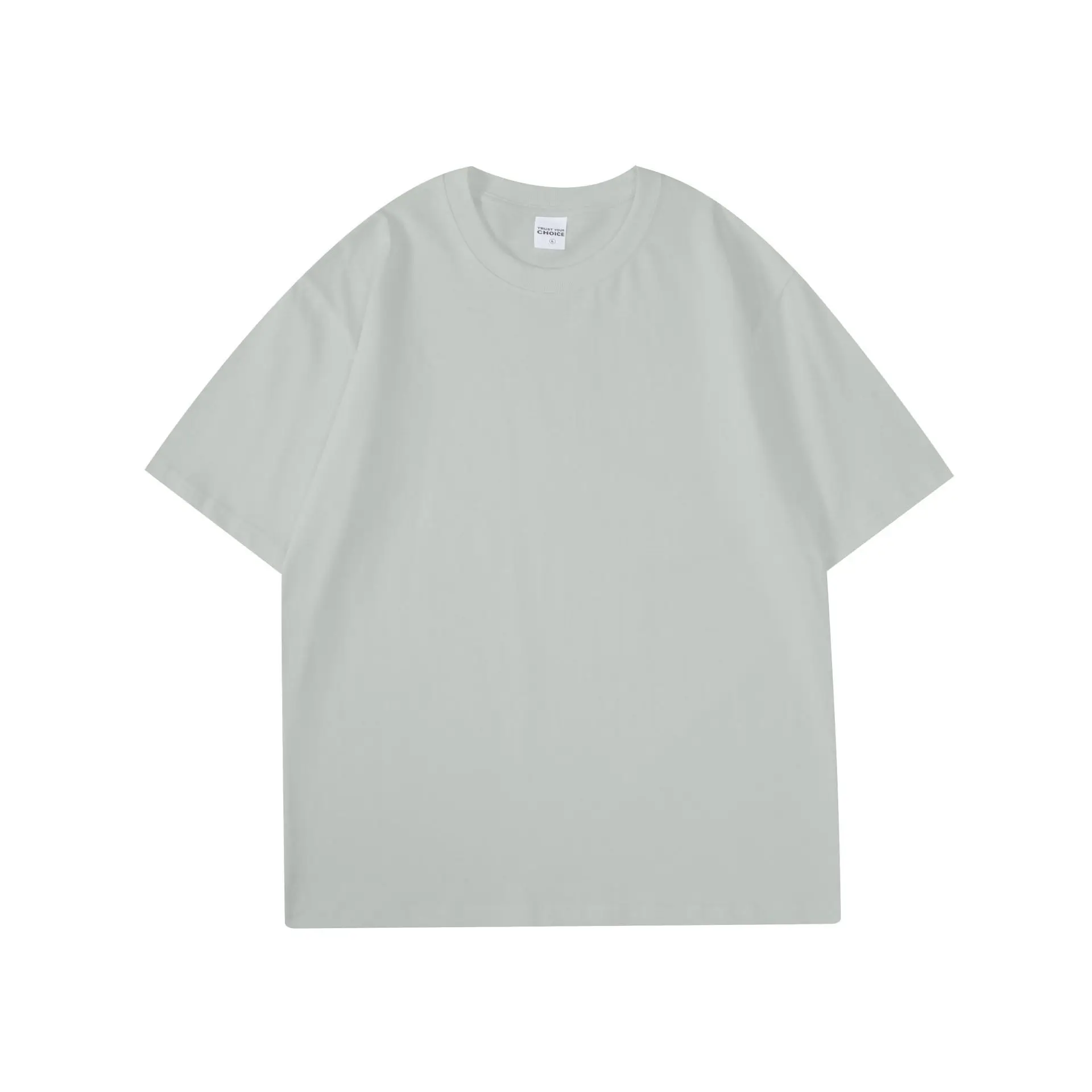 Pure Cotton Loose T-Shirt Pink Large Off-Shoulder - Image 3