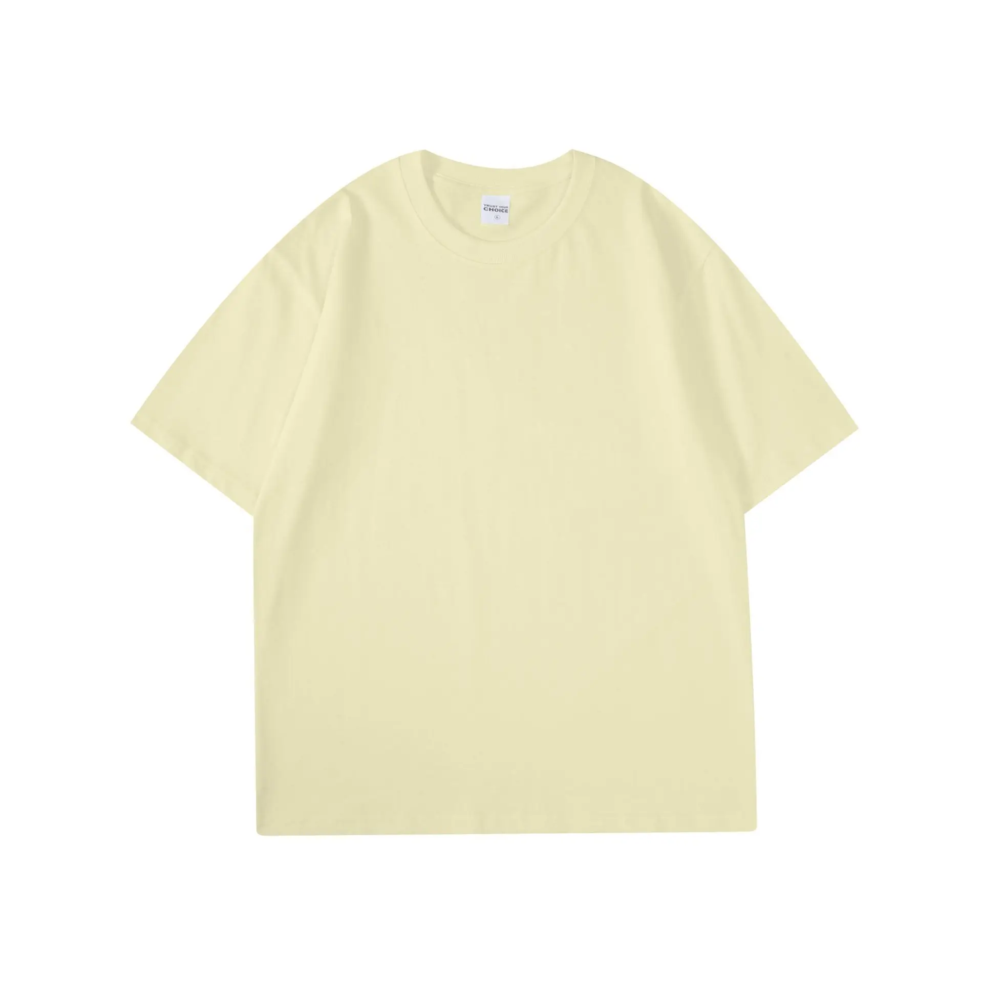 Pure Cotton Loose T-Shirt Pink Large Off-Shoulder - Image 8