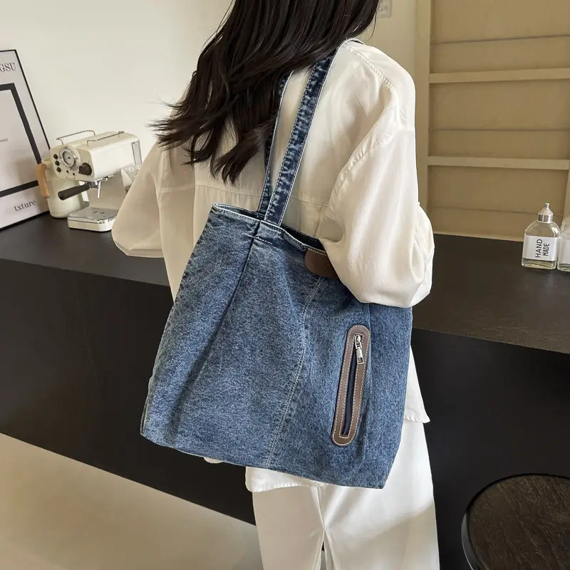Women Canvas Tote Bag Dark Gray 2026 New - Image 5