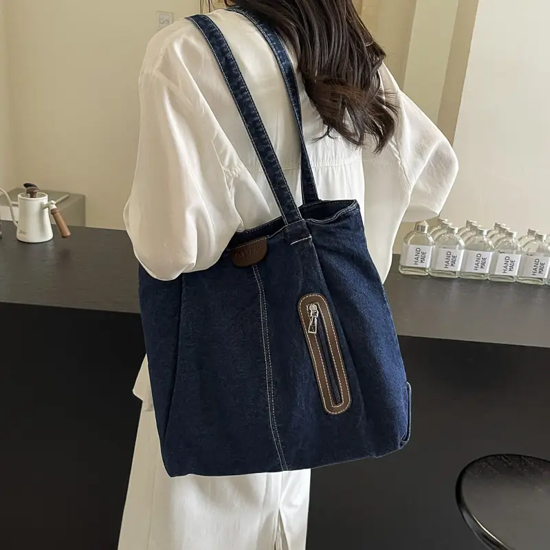 Women Canvas Tote Bag Dark Gray 2026 New - Image 6