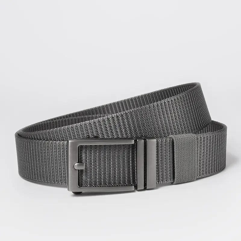Men's Gold Nylon Belt with Black Buckle - Image 16