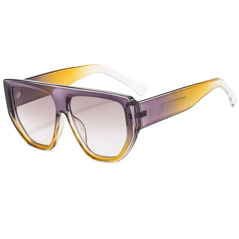 Men's White Square Sunglasses with Dark Lenses - Image 6