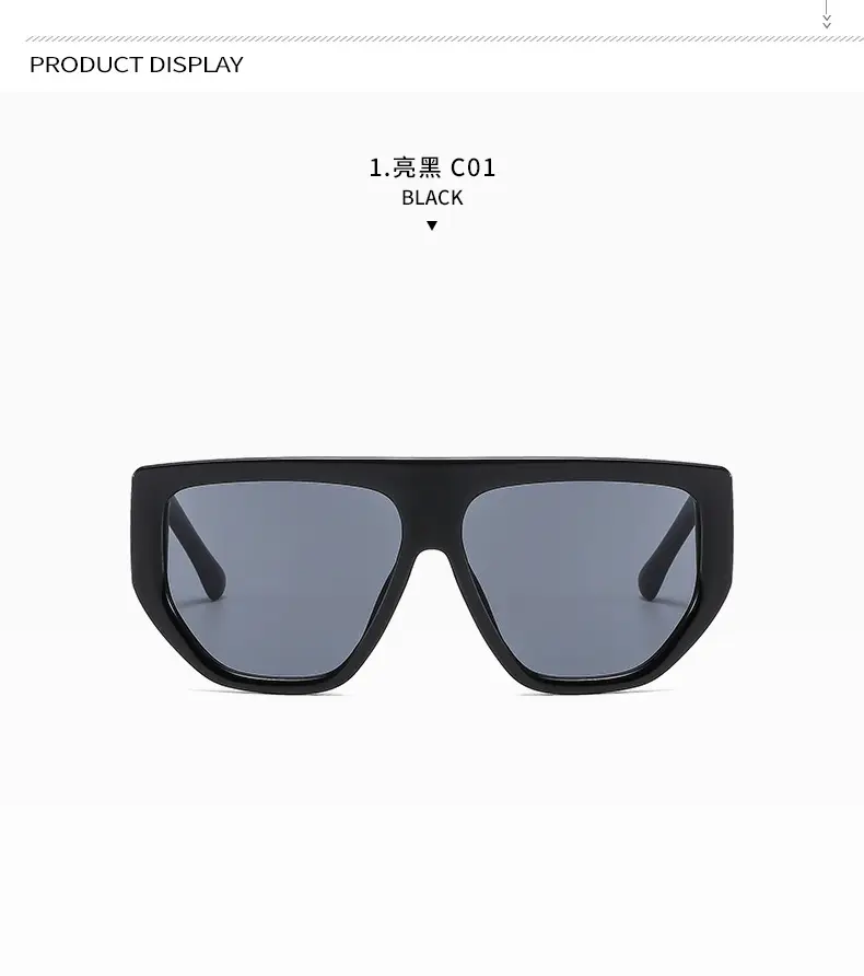 Men's White Square Sunglasses with Dark Lenses — feature 11