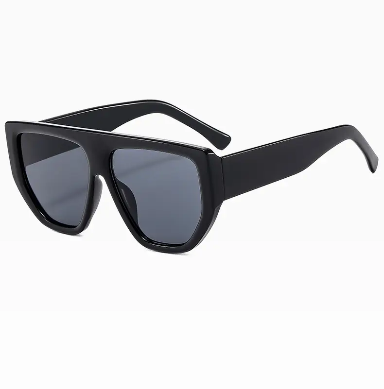Men's White Square Sunglasses with Dark Lenses — feature 12