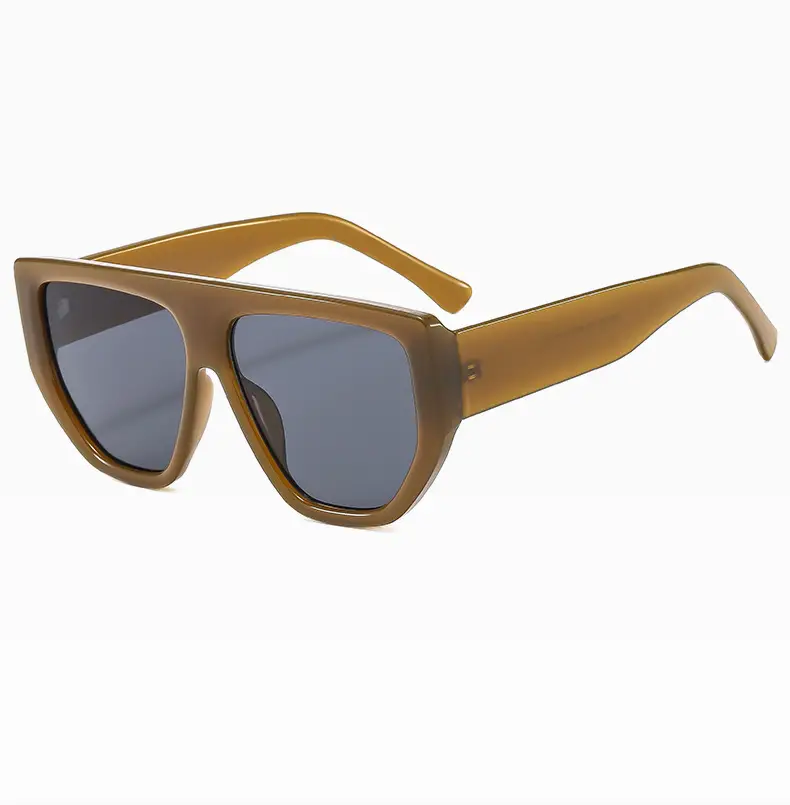 Men's White Square Sunglasses with Dark Lenses — feature 14