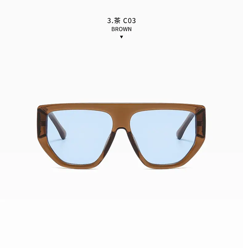 Men's White Square Sunglasses with Dark Lenses — feature 15