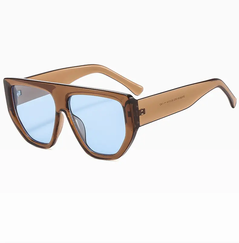 Men's White Square Sunglasses with Dark Lenses — feature 16