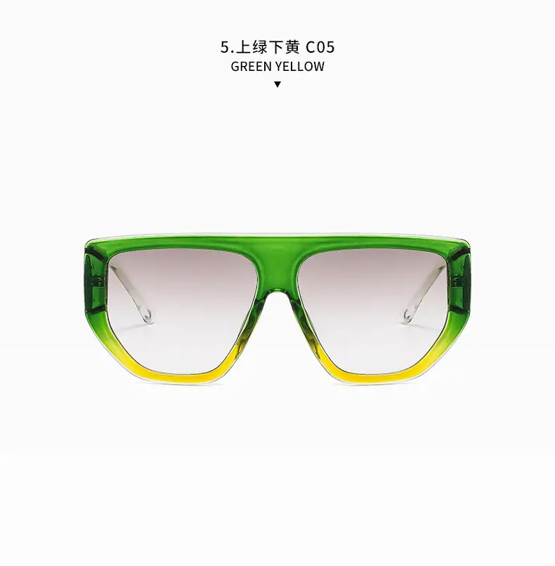 Men's White Square Sunglasses with Dark Lenses — feature 19