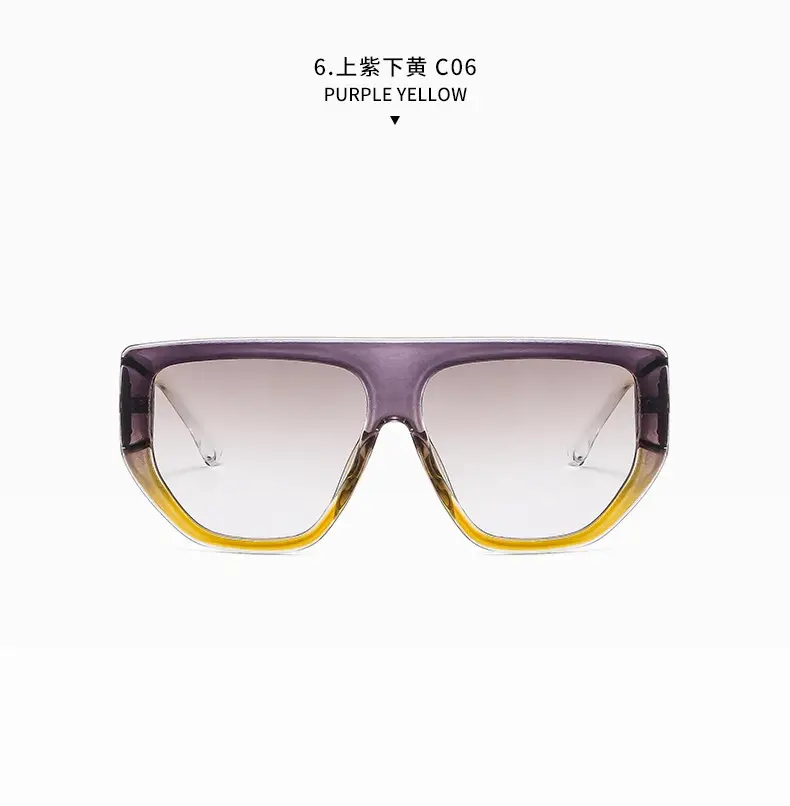 Men's White Square Sunglasses with Dark Lenses — feature 21