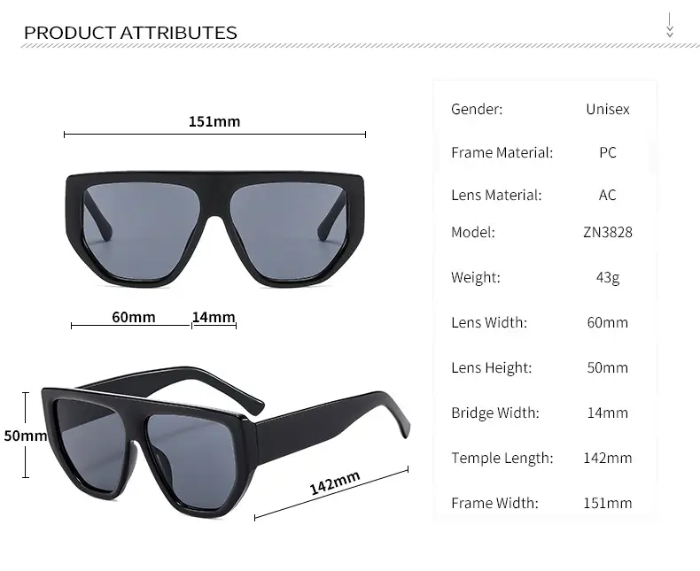 Men's White Square Sunglasses with Dark Lenses — feature 9