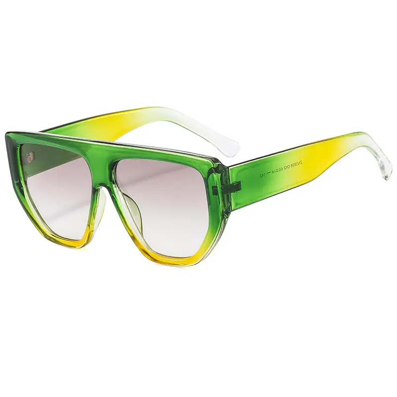 Men's White Square Sunglasses with Dark Lenses - Image 5