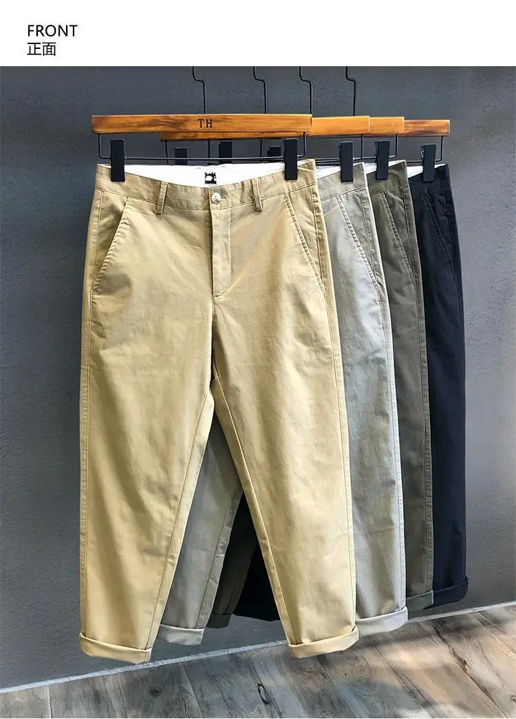 Men's Loose Straight Pants Nine Colors Casual Trousers — feature 6