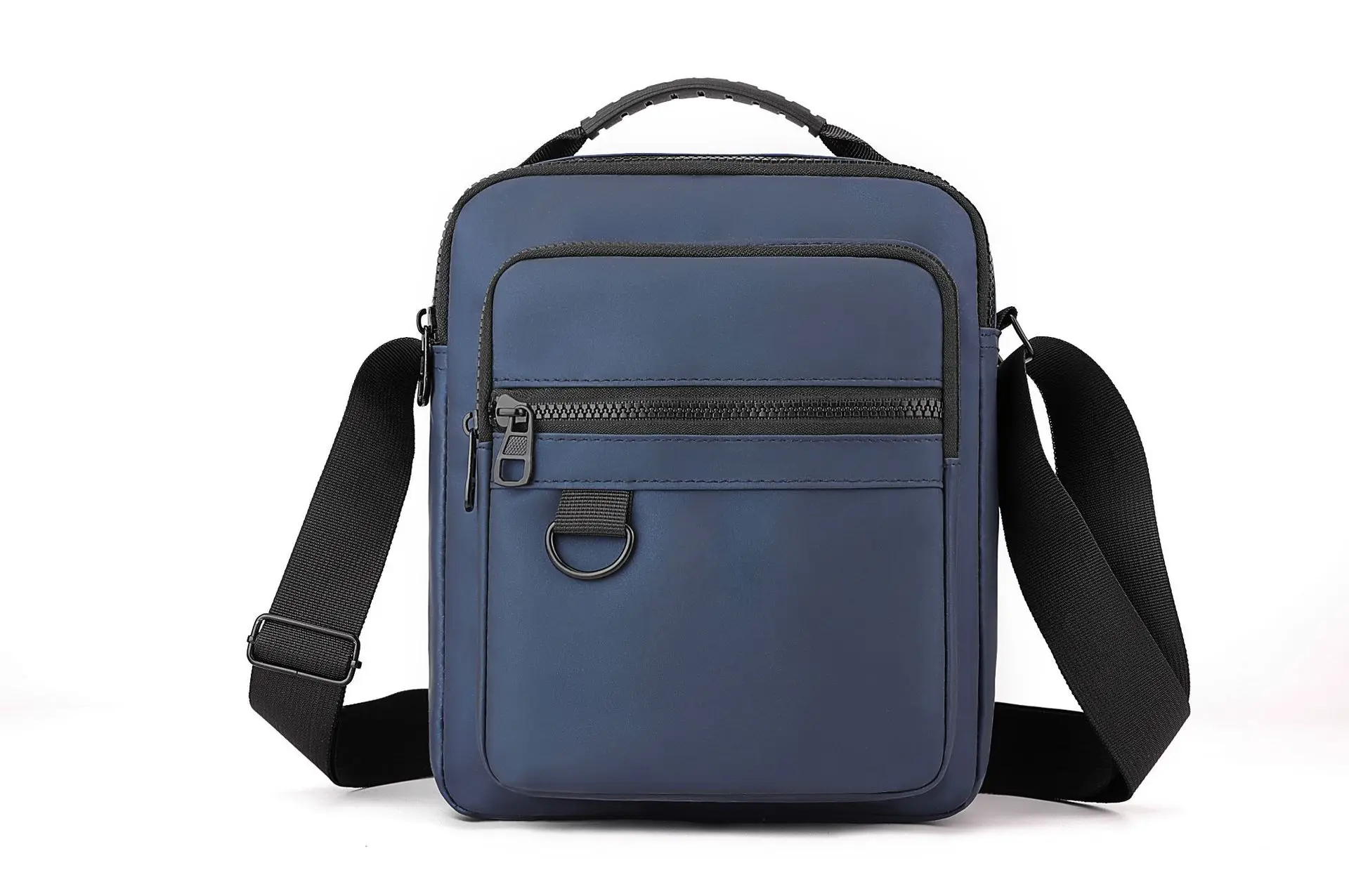Men's Black Messenger Bag Office Travel Lightweight - Image 2