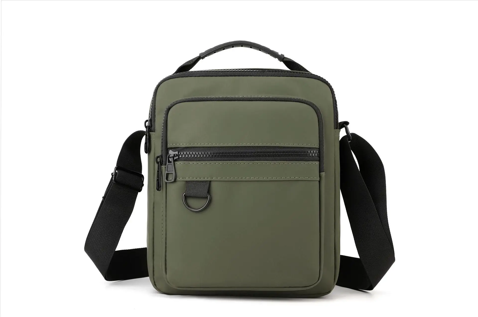 Men's Black Messenger Bag Office Travel Lightweight - Image 4