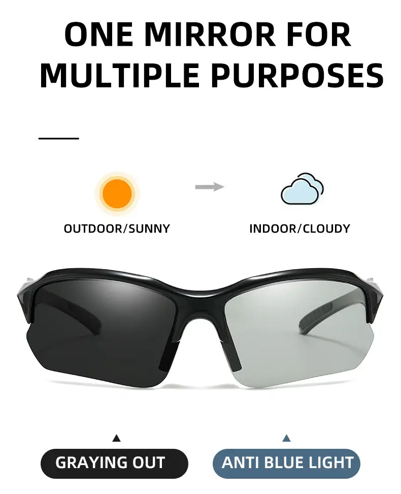 Men's Black Sandproof Cycling Sunglasses — feature 4