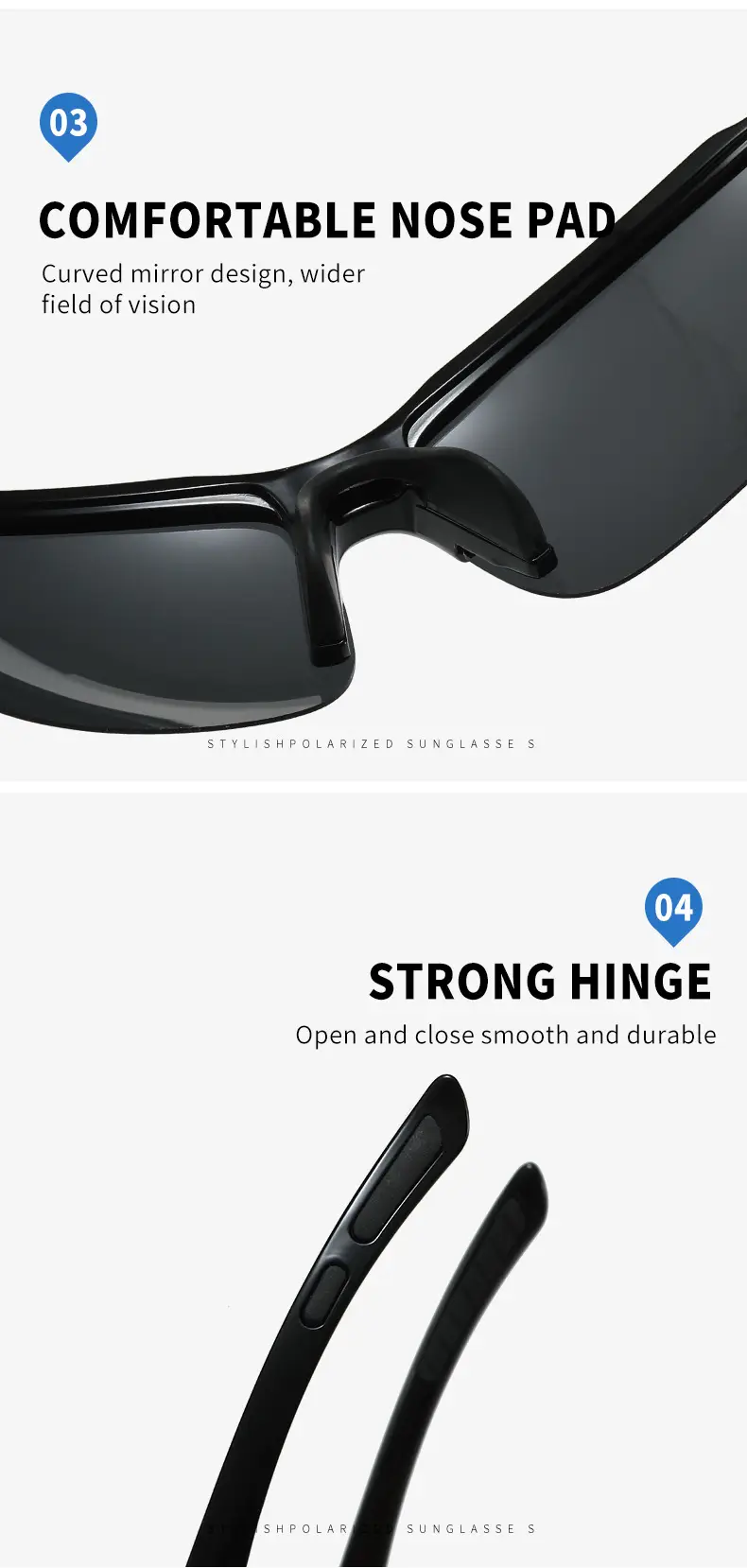 Men's Black Sandproof Cycling Sunglasses — feature 8