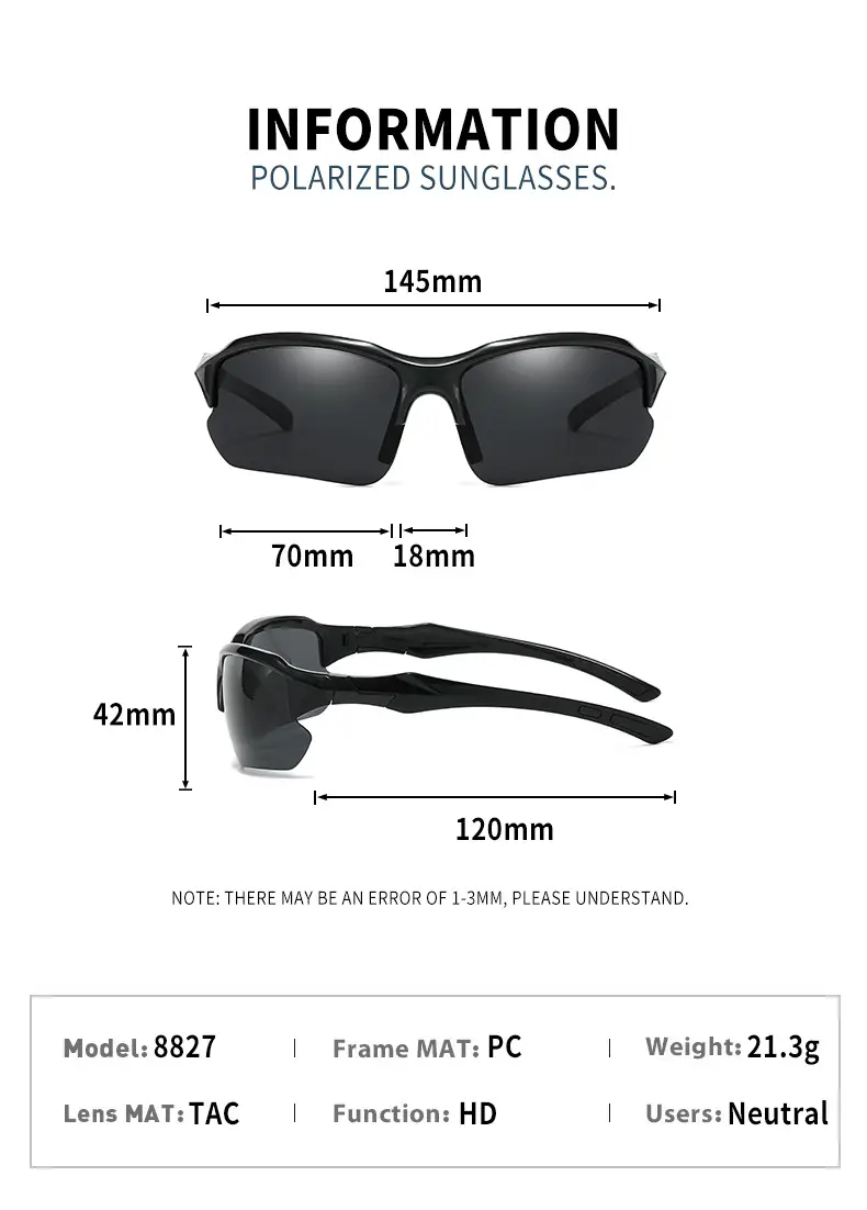 Men's Black Sandproof Cycling Sunglasses — feature 9