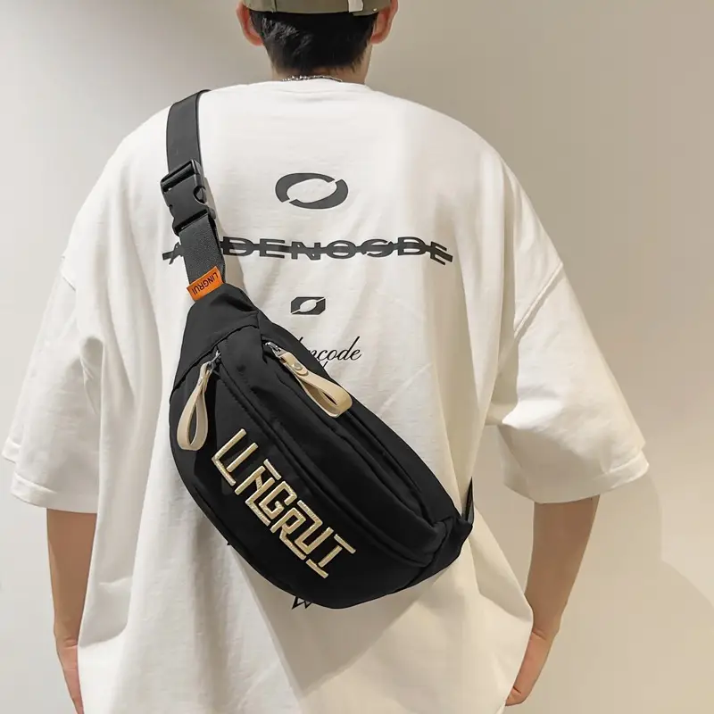 Men Women Large Capacity Red Letter Crossbody Bag - Image 6