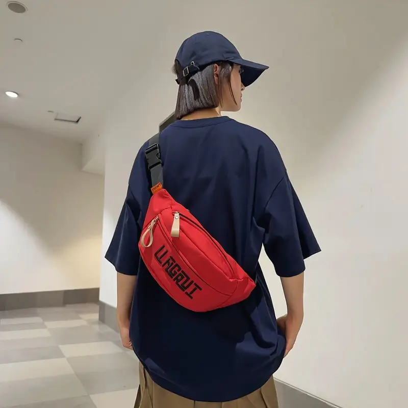 Men Women Large Capacity Red Letter Crossbody Bag - Image 8