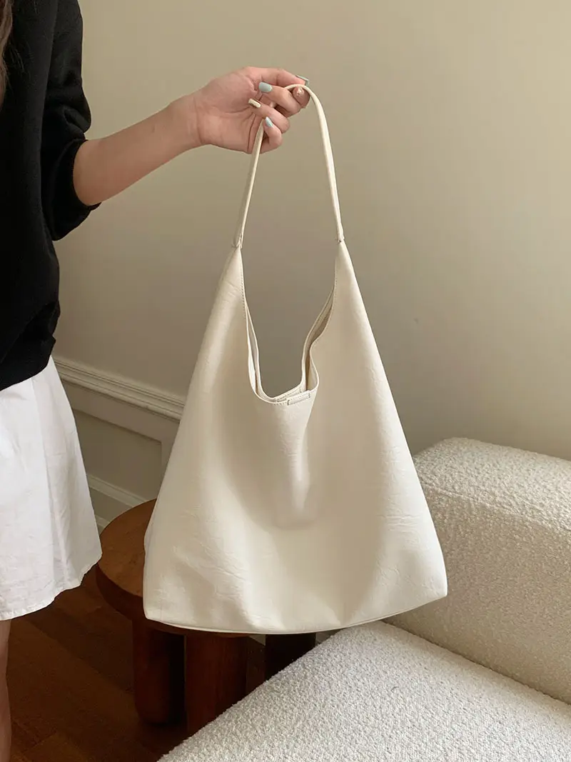 Silver Textured Shoulder Tote Bag for Women - Image 3