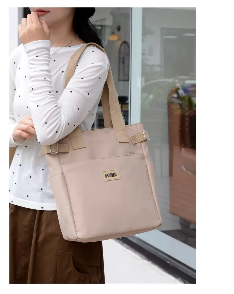 Women's Red Nylon Tote Bag 2024 Summer Large Capacity — feature 13