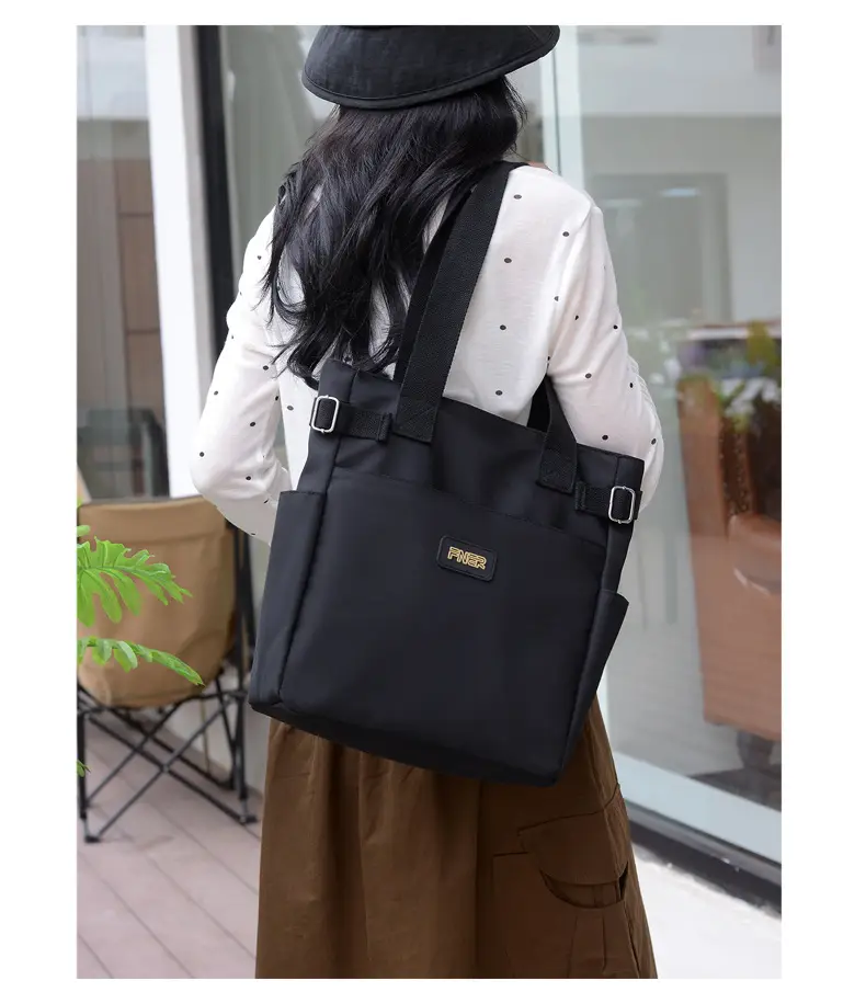 Women's Red Nylon Tote Bag 2024 Summer Large Capacity — feature 22