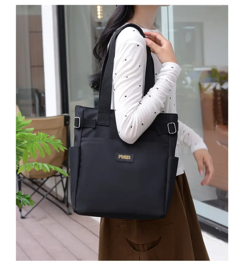 Women's Red Nylon Tote Bag 2024 Summer Large Capacity — feature 23