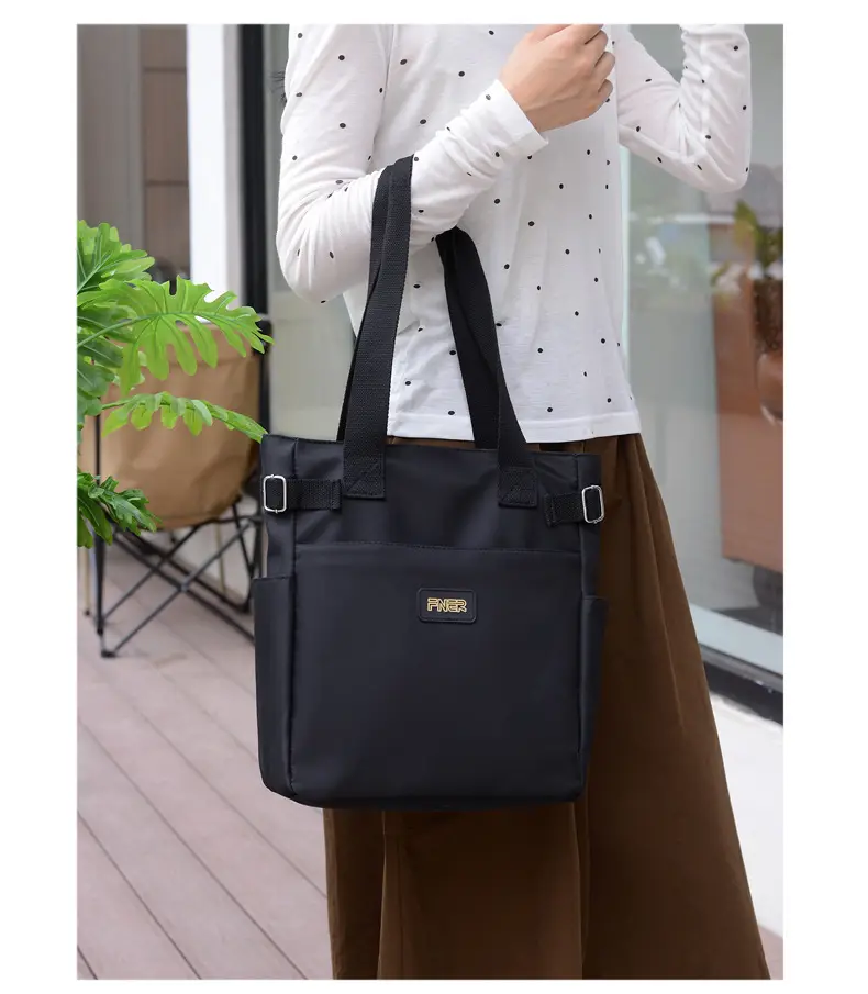 Women's Red Nylon Tote Bag 2024 Summer Large Capacity — feature 24