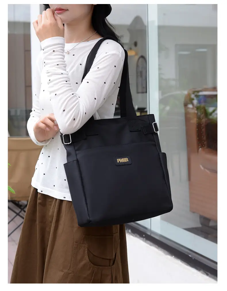 Women's Red Nylon Tote Bag 2024 Summer Large Capacity — feature 26
