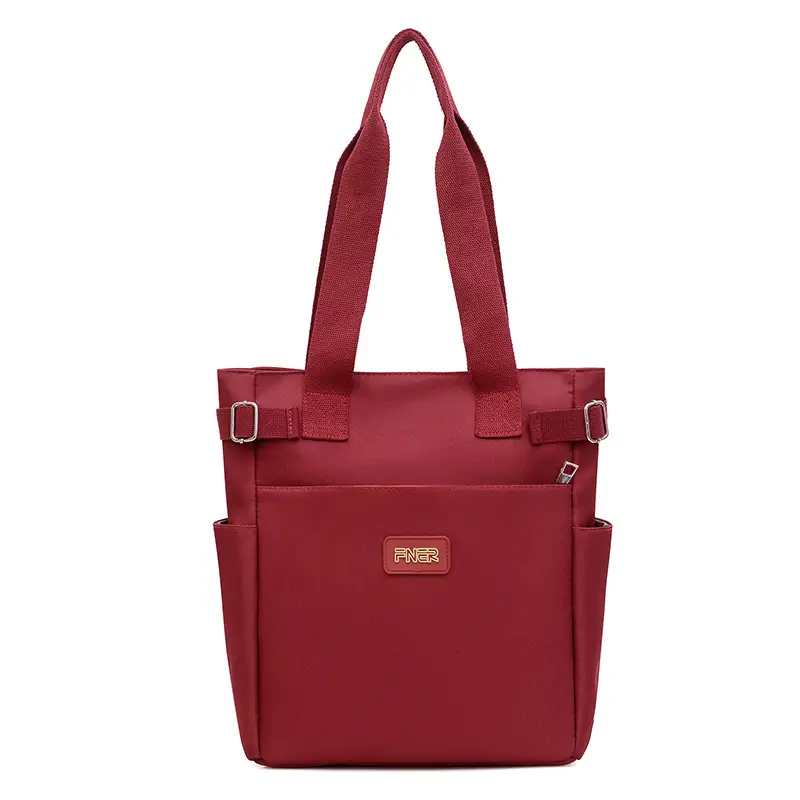 Women's Red Nylon Tote Bag 2024 Summer Large Capacity