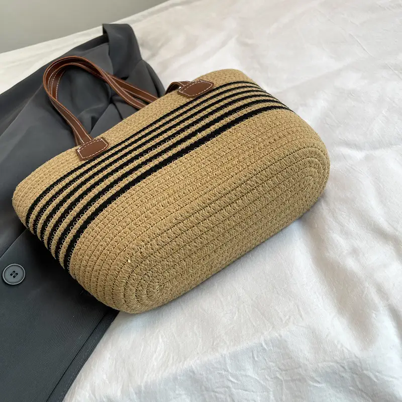 Women's Cabbage Straw Bag Large Capacity 2024 - Image 5