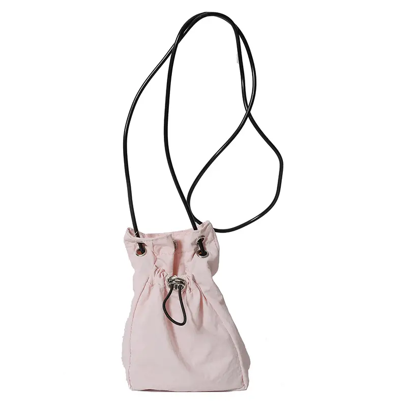 Women's Crossbody Mini Mobile Phone Bag Cream Oxford Cloth - Image 3