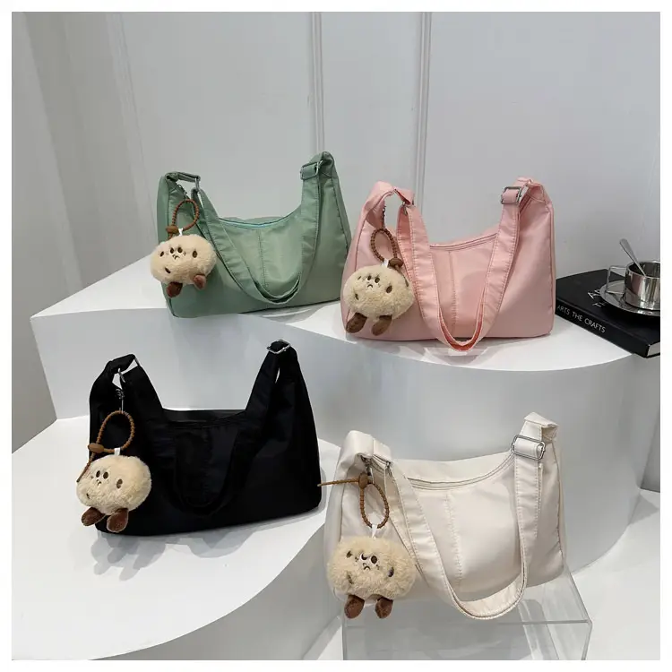 Oxford Cloth Shoulder Bag Women Spring Summer Fresh Soft Collapsible - Image 3