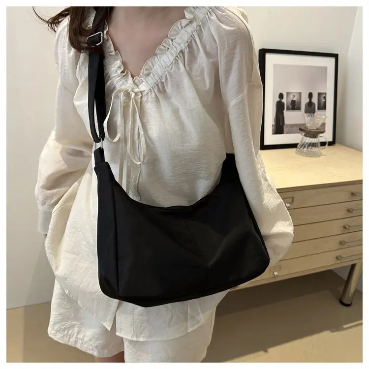 Oxford Cloth Shoulder Bag Women Spring Summer Fresh Soft Collapsible — feature 20
