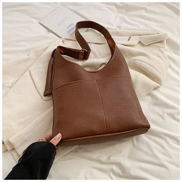 Red Leather Bucket Bag for Women 2024 - Image 2