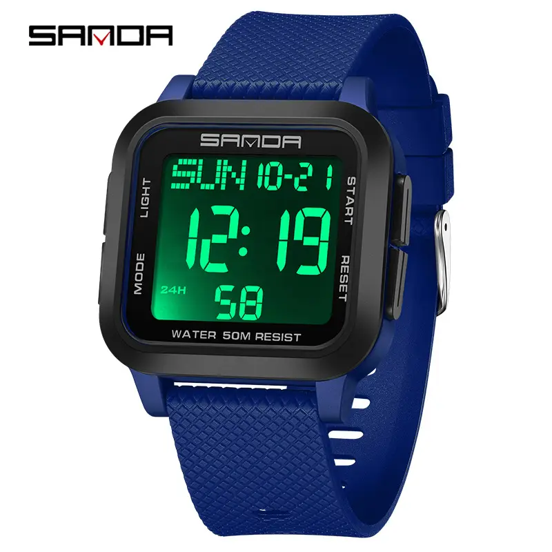 Sanda Red Digital Watch for Kids Sports Waterproof