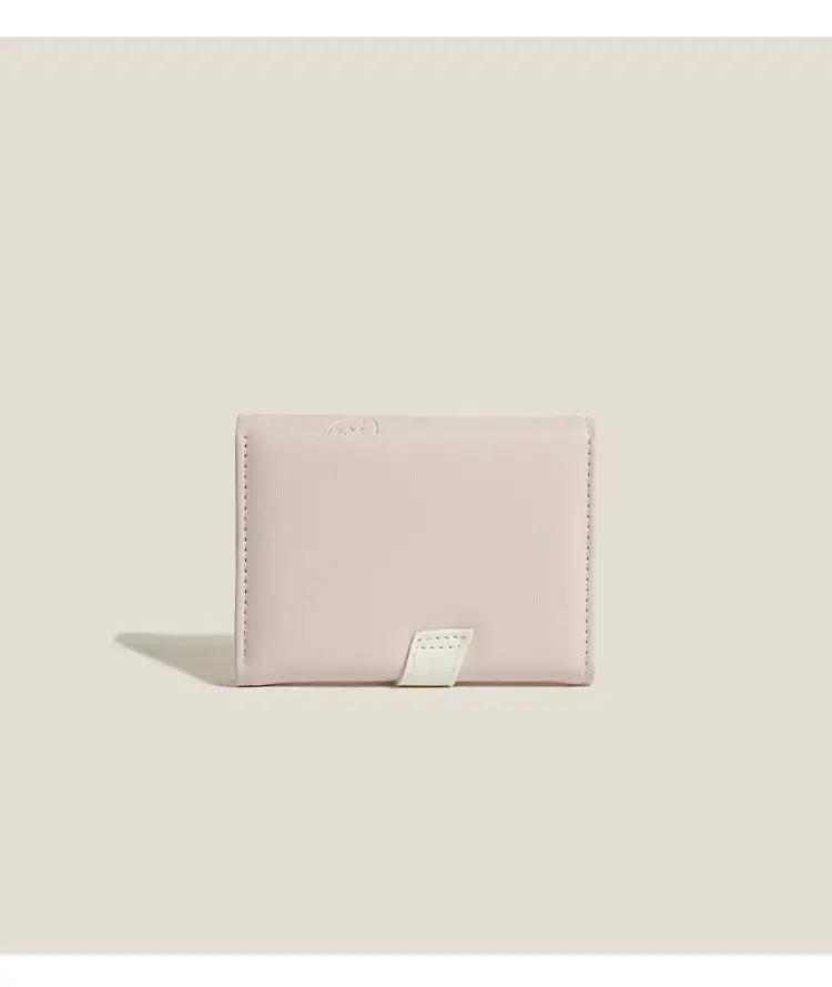 [Cat Tail] Korean version of cute ladies card bag fashion buckle with PU short three fold wallet — feature 7