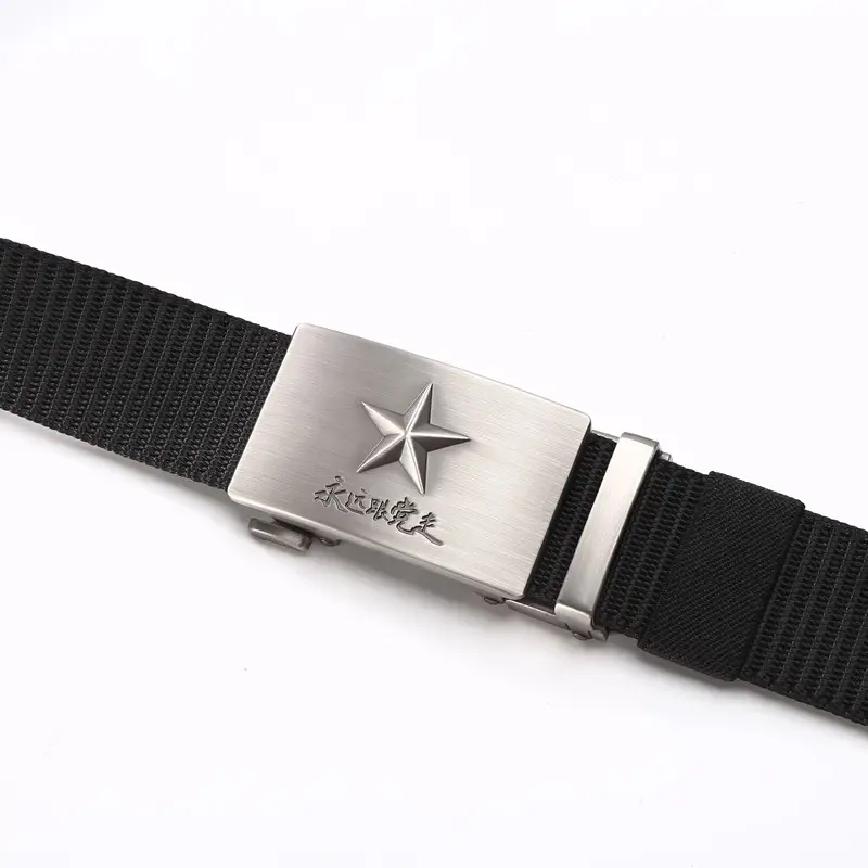 Men's Star Logo Black Nylon Belt