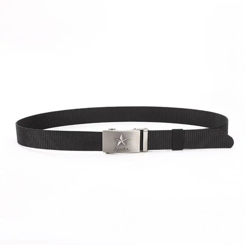 Men's Star Logo Black Nylon Belt