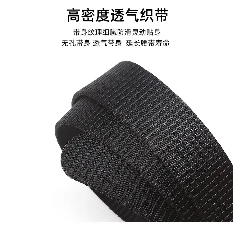 Men's Star Logo Black Nylon Belt — feature 3