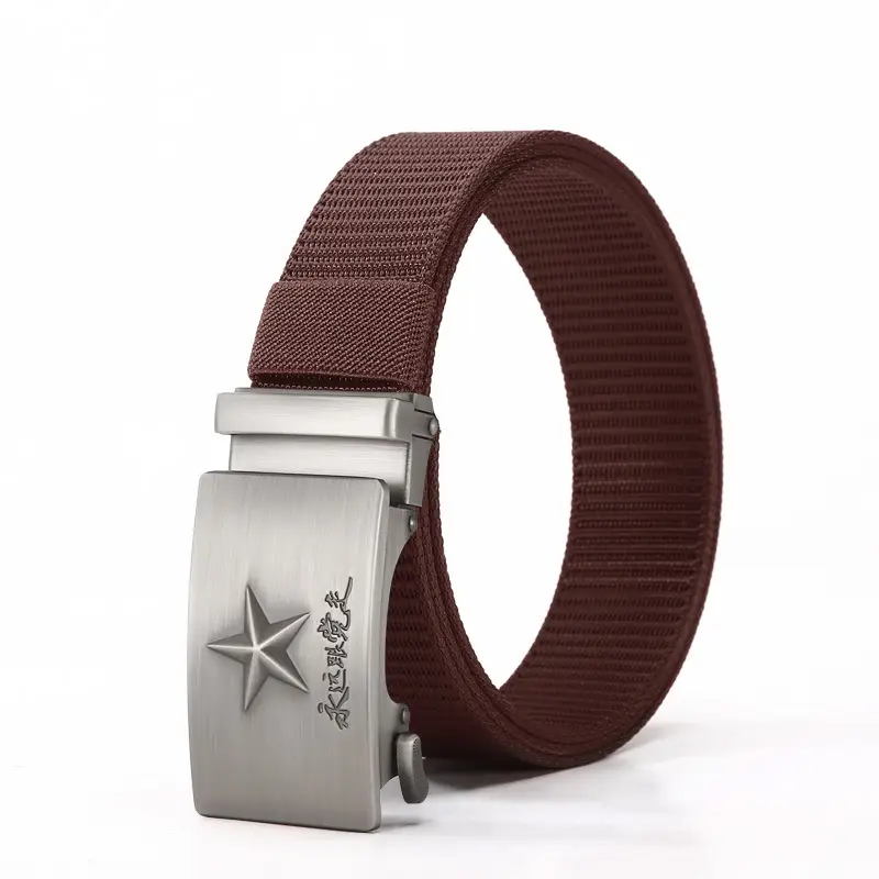 Men's Star Logo Black Nylon Belt